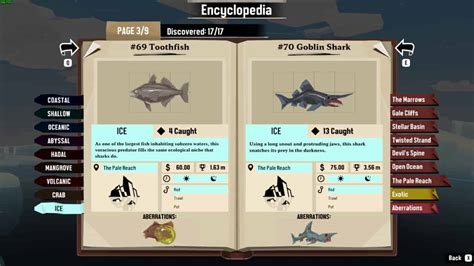 Dredge The Pale Reach fish list .